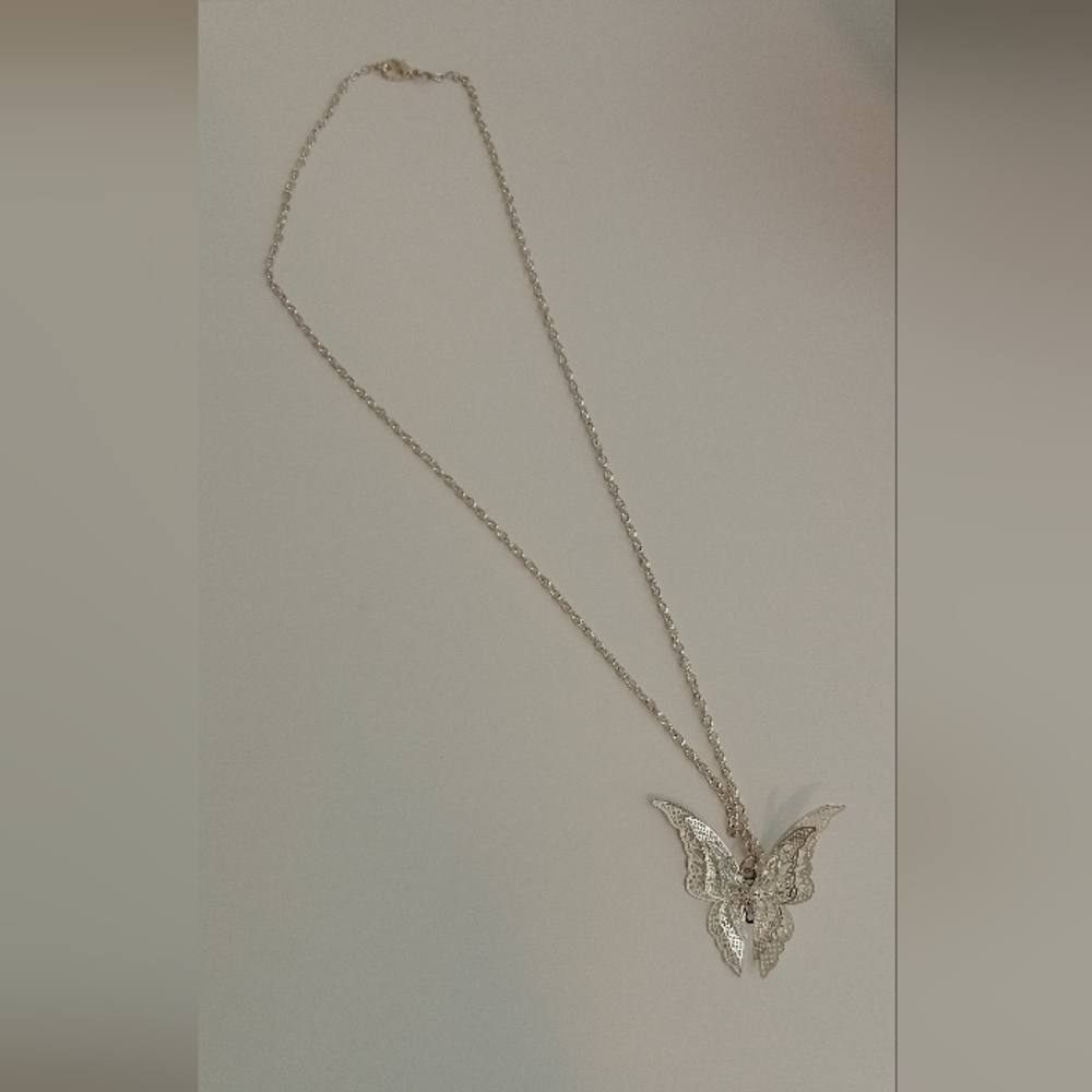Costume jewelry butterfly necklace